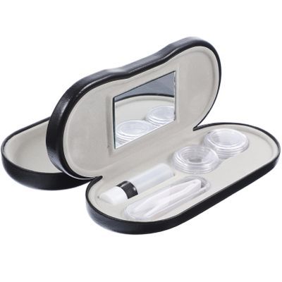 FOMIYES Slim Flat Glasses Case for Women Decorative Eyeglass Box Pu Material Double Eyeglass Case for Sunglasses Lenses