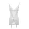 NOAGENJT Crotchless Lingerie For Women Sexy Naughty One Size Nightgowns Button Down Pajamas Dress Short Sleeve Sleepwear S-XXL view 4