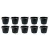 10 x 14L Litre Strong Plastic Builders Bucket 3 Gallon Multipurpose Storage Bucket Construction Bucket With Metal Handle & Spout For Cleaning Animal Feed Mixing Home & Garden Made in UK (Black) view 1
