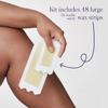 Flamingo Body Wax Kit - Women's Waxing Kit with 48 Strips and 12 Post-Wax Cloths view 3