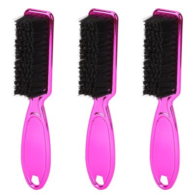 Beard Brush Beard Beard Brush for Men, Beard Care Brush 3 Pieces Beard Styling Comb Beard Care Brush Multifunction Mustache Brush with Curved Handle Beard Mustache Fine or Thick Hair Brush