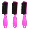 Beard Brush Beard Beard Brush for Men, Beard Care Brush 3 Pieces Beard Styling Comb Beard Care Brush Multifunction Mustache Brush with Curved Handle Beard Mustache Fine or Thick Hair Brush view 1