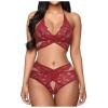 NOAGENJT Sexy Lingerie For Women Naughty Sex/Play Open Crotch Girls' Sleepwear One Piece Deep V Teddy Lace Bodysuit Womens Spaghetti Straps Pajamas view 1