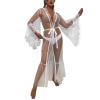 NOAGENJT Sexy Lingerie For Women Naughty Sex/Play With Underwire Leather Women's Split Thigh Mesh Slip Nightgown Sleeveless V Neck Babydoll Sleepwear view 1