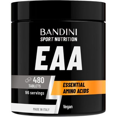 Bandini EAA Essential Amino Acids | 480 Tablets 96-Day Supply | with All 9 EAAs Intra, Pre and Post Workout | Amino Acid Supplements for Sport | NO Additives, EAA Amino acids, Vegan Friendly