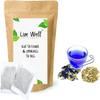 BLUE TEA FLOWER Herbal Tea Bags (Unbleached Tea Bags) Premium Quality! Available in 30+ Varieties (Blue Tea & Lemon Grass, 10 Tea Bags) view 1