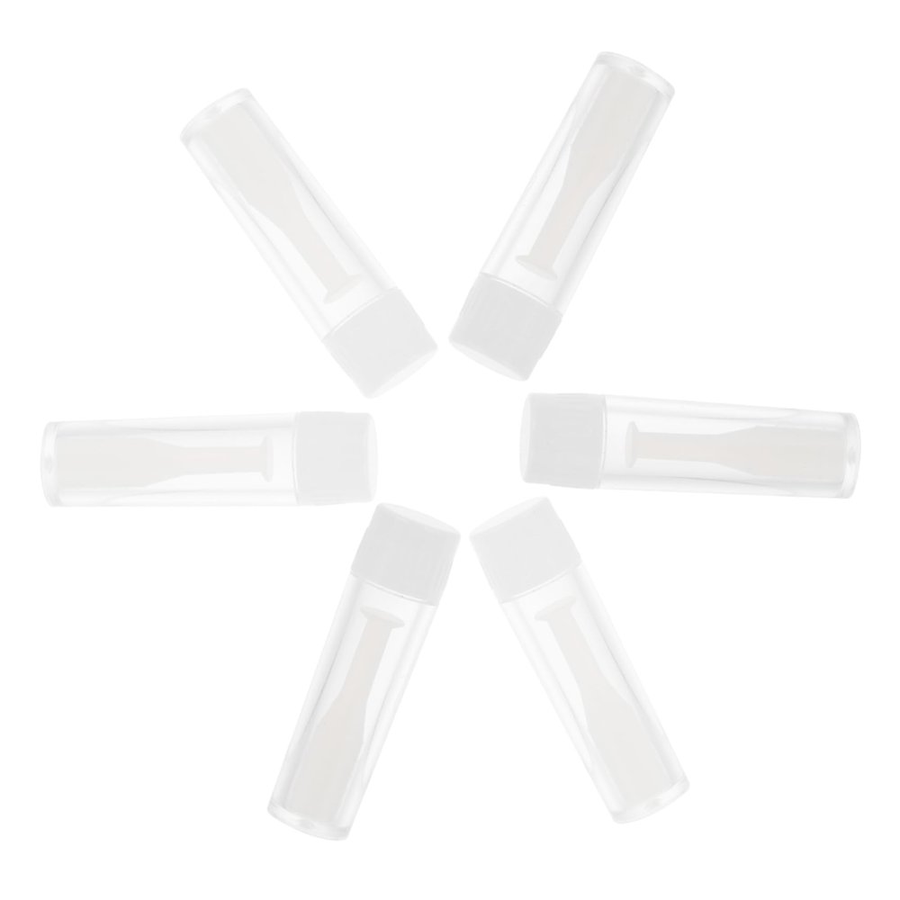 Cabilock 6pcs Lens Inserter Remover Suction Stick Set for Contact Lenses White Hollow Case for Home and Travel Use