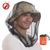 Ziyofinn Midge Head Net with Storage Bag Face Net Mesh Nylon Mosquito Head Net for Outdoor Hiking Camping Climbing Fishing and Walking (Black) (Black) view 2