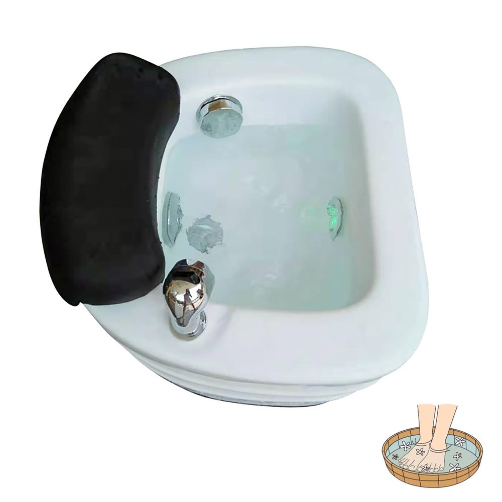 Acrliy Foot Bucket Pedicure Foot Soak Health Manicure Basin Adjustable Temperature Nail Salon Massage Equipment Enjoy Hot Water Foot Massager Foot Soak Tub (Color : Single bath)