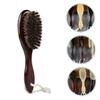 Beavorty Clean Broken Hair Brush for Beard Mustache Wool Brush Curved Handle for Shaving and Shower Use in Barber Shop Home view 2