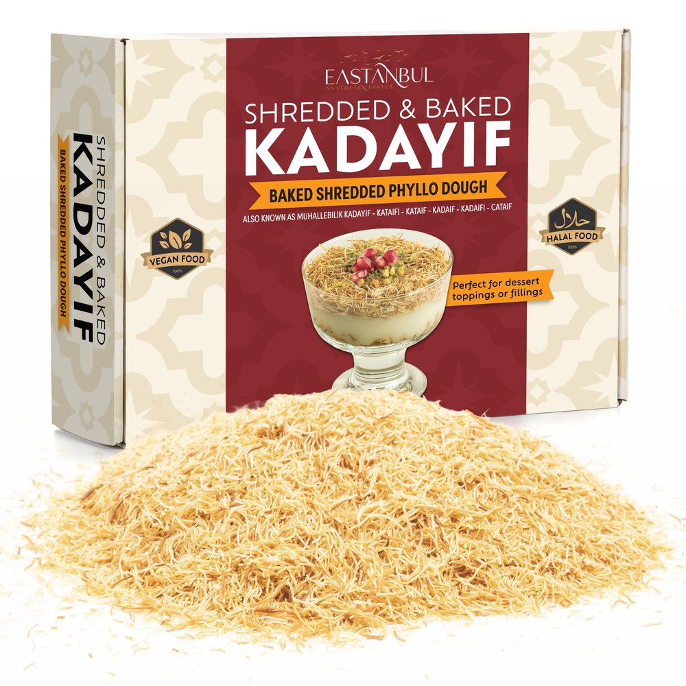 Eastanbul Baked Kataifi Shredded Fillo Dough, Kadayif, Toasted Katafi, 250g