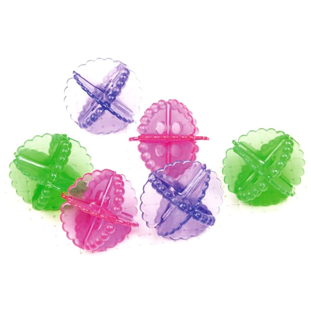 Garneck Reusable Laundry Balls 4pcs, Washing for Drum Washing Machines, Soft Material for Static Reduction and Clothes Softening, Suitable for Household Laundry Random Color