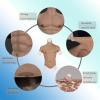 LXURY Realistic Fake Muscle Silicone Male Chest Half Body Suit Simulation Skin Silicone Soft for Cosplay Halloween Props,Color2,S view 3