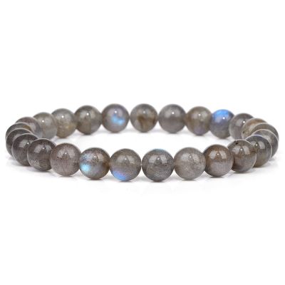 100% Natural Stone Amethysts Quartz Bracelet 8mm Beads Bracelet,Labradorite,19CM