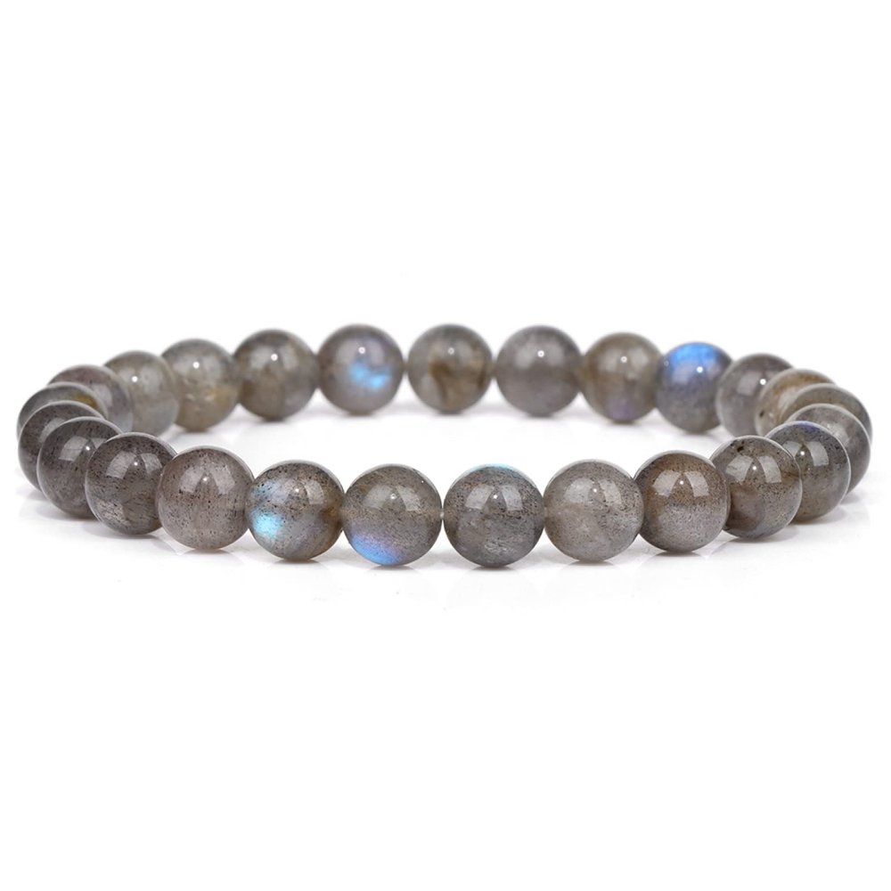 100% Natural Stone Amethysts Quartz Bracelet 8mm Beads Bracelet,Labradorite,19CM