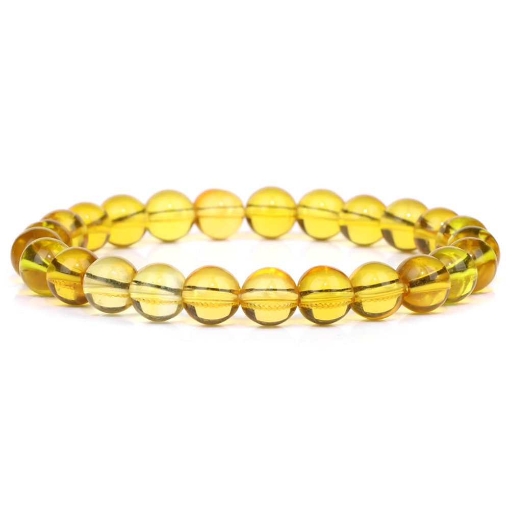 100% Natural Stone Amethysts Quartz Bracelet 8mm Beads Bracelet,Citrine,19CM