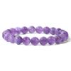 100% Natural Stone Amethysts Quartz Bracelet 8mm Beads Bracelet,Amethyst,19CM view 1