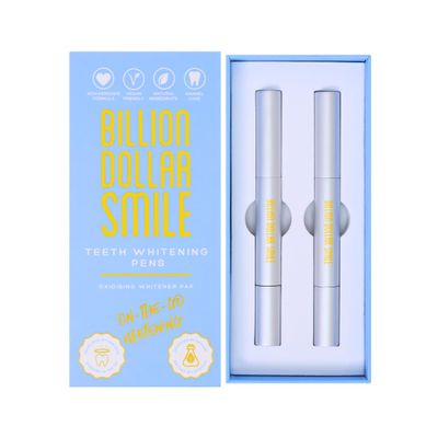 Billion Dollar Smile Pap Teeth Whitening Pens  On The Go Teeth Whitening Kit of 2 Pens - Peroxide Free Teeth Whitening Pen for Teeth Fast Results