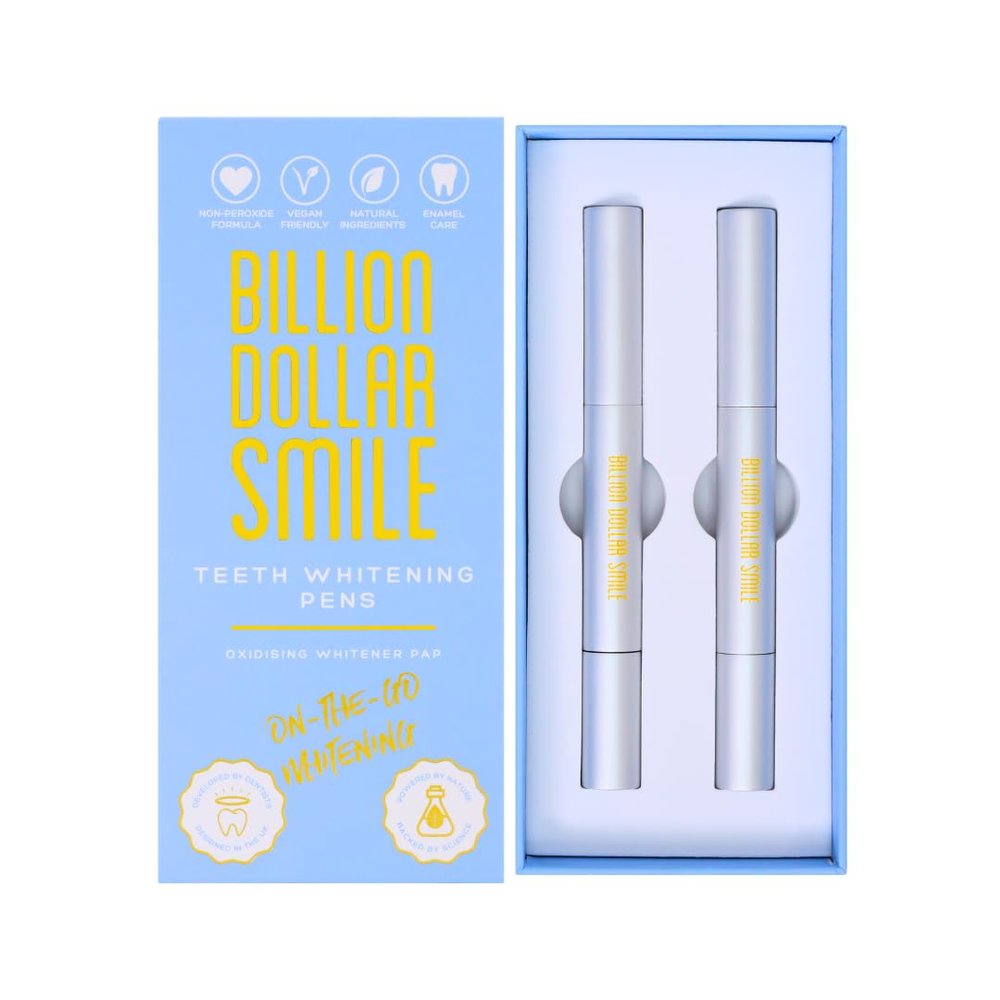 Billion Dollar Smile Pap Teeth Whitening Pens  On The Go Teeth Whitening Kit of 2 Pens - Peroxide Free Teeth Whitening Pen for Teeth Fast Results