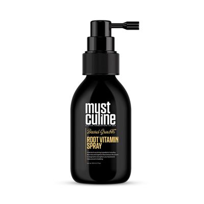 MUSTCULINE Beard Root Vitamin Spray, Beard Vitamins for Full Beard, Beard Growth Vitamin for Stronger, Longer and Bushy Beards (1)
