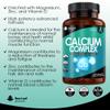 Calcium Magnesium Zinc and Vitamin D Supplement - 120 High Strength Tablets Supplement with Magnesium Vitamin D, Zinc Tablets Complex Made in The UK by New Leaf view 3