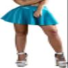 Sky Blue Latex Mini Skirt Women Latex Mini Skirt Latex,Blue,X-Large view 2