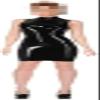 ANTIY Sexy Sleeveless Latex Dress Summer Dress Customized,Black,Large view 2