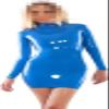 ANTIY Latex Rubber Bodycon Midi Mini Dress Shoulder Zip Latex,Custom Color,3X-Large view 1