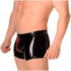 ANTIY Latex Rubber Black Men's Shorts Red Embellishment Party Role Play Pool Beach Hand Customized 0.4mm,Black+red,X-Small view 2