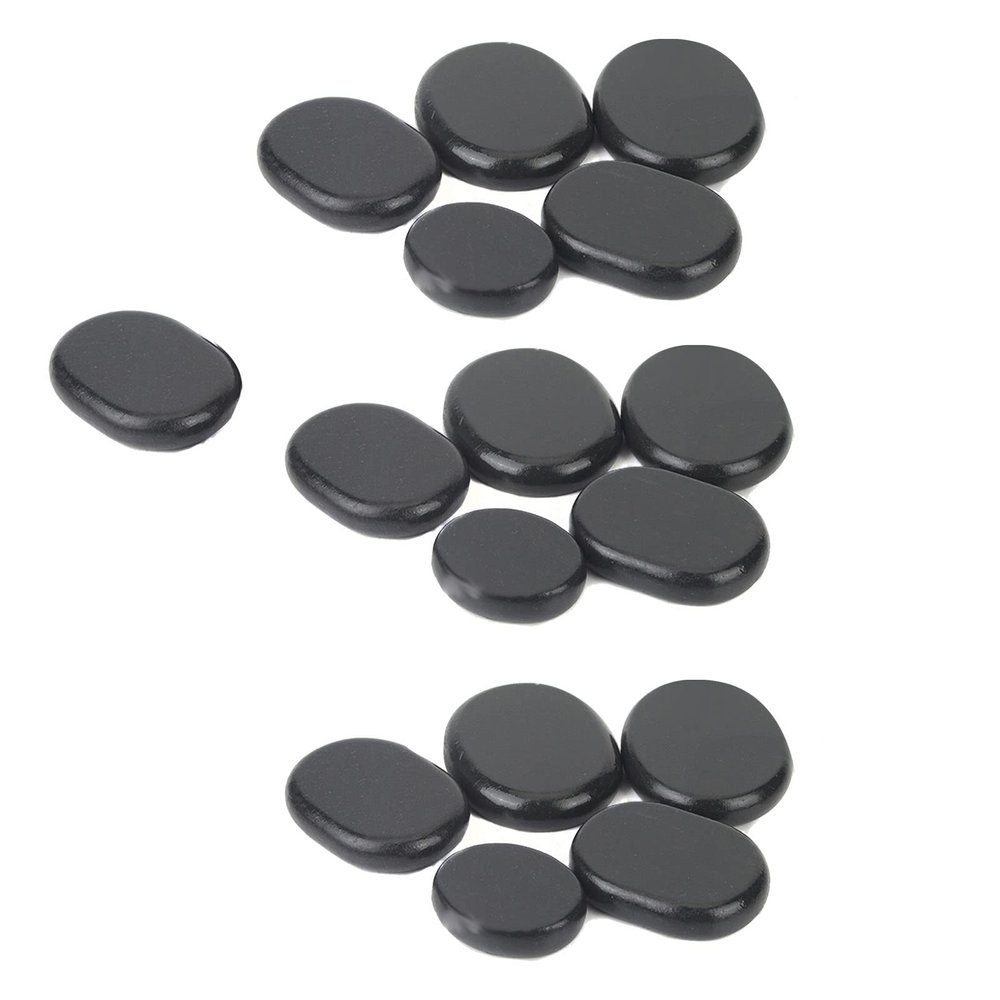 16 Pcs Flat Smoothes Warming Massag 16 Pcs Hot Stone Kit,Relief Muscle Pain,Massaging 16 Pcs Hot Stones Massage Kit,Flat Smooth Warming, Hot Stone Kit Back MassagersMassage Tools