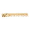 Beard Comb, Beard Comb Oil Hair Comb Beard Styling Anti-static Mustache Comb Beard Styling Comb Stainless Steel 3-dimensional Portrait Shape Pocket Shave Beard Men Trimming Care (Gold) view 4