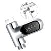 DISHENGZHEN LED Digital Bath Water Thermometer,360 Rotating Screen Real-Time Water Flow Temperature Monitor, Self-Generating 0~100 for Kids Elderly Pets view 2