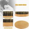 Beard Comb Brush Set with Beauty Trimming Scissors, Wooden Boar Bristle Beard Brush, Anti Static Moustache Pocket Comb, Portable Hair Comb for Combing Beard Hair, Removing Debris, Massages Face view 2