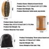Beard Comb Brush Set with Beauty Trimming Scissors, Wooden Boar Bristle Beard Brush, Anti Static Moustache Pocket Comb, Portable Hair Comb for Combing Beard Hair, Removing Debris, Massages Face view 3
