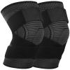 Knee Brace 2 Pack Knee Support for Men Women Elastic Compression Knee Sleeve for Knee Pain, Arthritis, Tendinitis, ACL, Meniscus Tear, Running (Black, L) view 1