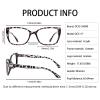 OCCI CHIARI Fashion Womens Reading Glasses +1.5, Fashion Reading Glasses for Women, Thick Frame Readers Glasses (Black 150) view 4