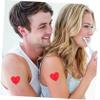 FOMIYES 12pcs Heart Shaped Spot Breathable Patches Patches Emergency Buds Fingertip Sticker Breathable Patches Cover Waterproof Cartoon Red view 4