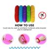10PCS Mosquito Repellent Bracelet, Anti Mosquito Repellent Bands Waterproof Non-Toxic Protection,Multi Coil Deet Free,Individual Package for Baby Kids Adults Outdoor Camp Travel view 2