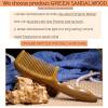 Grehge Wooden Comb with Handle Wood Comb for Women Hair Green Sandalwood Fine Tooth Comb for Men view 2