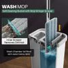 JOYMOOP Mop and Bucket with Wringer Set, Hands Free Flat Floor Mop and Bucket, 60" Mop with 3 Reusable Microfiber Pads, Wet and Dry Use, Floor Cleaning System view 2