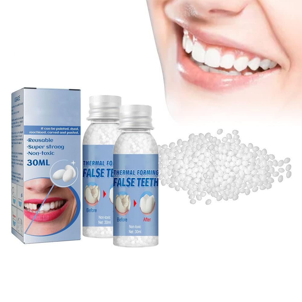 Flipped Warmth Temporary Tooth Filling, Thermal Forming False Teeth, Tooth Repair DIY Moldable Fake Teeth Repair Beads for Temporary Fixing, Dental Tooth Filler for Missing Broken