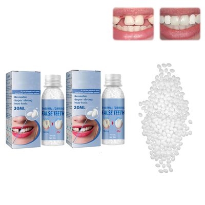 Flipped Warmth Tooth Repair Kit - Moldable False Teeth Temporary Teeth Replacement Kit for Temporary Restoration of Missing & Broken Teeth Replacement Dentures, DIY Heat Fit Beads