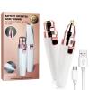 FAMKIT Facial Hair Trimmer & Eyebrow Trimmer for Women, USB Rechargeable with LED Light, Facial Razor for Fine Hair Removal view 1