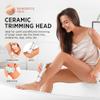 Electric Bikini Trimer Shaver Women: 2 in 1 IPX7 Waterproof Wet & Dry Use Body Hair Trimmer and Facial Hair Remover - Rechargeable Hair Removal Kit for Bikini Underarm Leg Arm Face (Pearl White) view 3