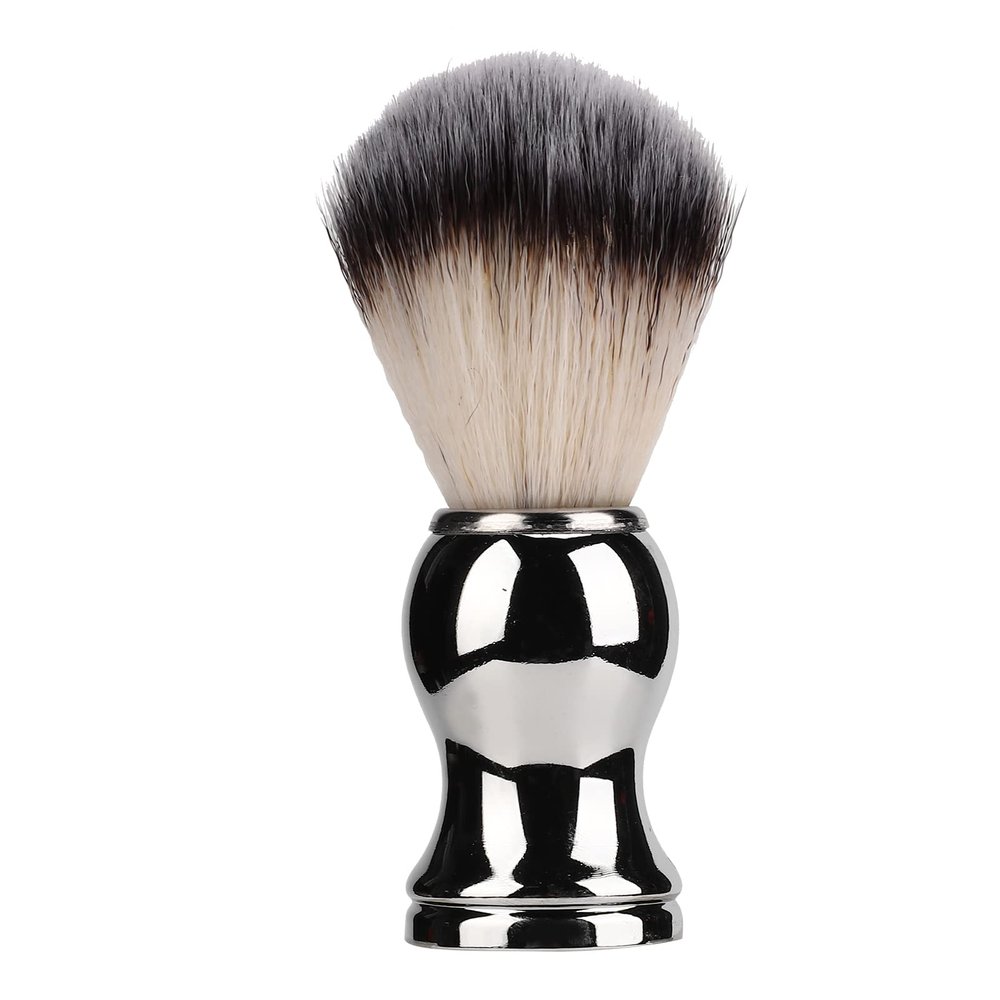 ANKROYU Shaving Brush Strong Cleaning Force Soft Premium Bristles Soft Hand Crafted Shaving Brush with Silver Handle for Home Salons
