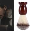 ANKROYU Professional Male Beard Shaving Brush, Shaving Brush with Travel Case, Facial Cleaning Nylon Hair & Wood Handle Barber Tool Bamboo Shaving Bowl and Brush view 4