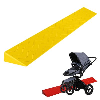 Indoor Curb Ramps Threshold Ramp 1 to 6.5 cm High Portable Household Non-slip Steps Ramps Doorway for Bike Wheelchair Cleaning Robot Garage Warehouse, Cuttable ( Color : Yellow , Size : 100x10x4cm/39x