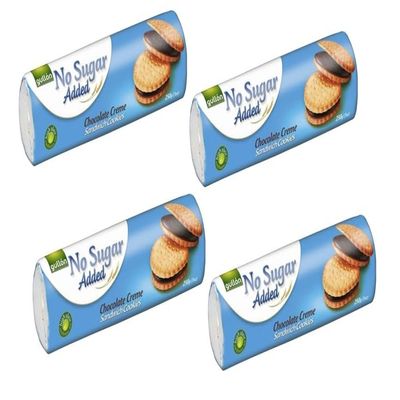 No Sugar Added Gullon Sandwich Cookie Chocolate Cream Biscuits 250g each, Great choice for diabetic Gift for friends & Family. (6)
