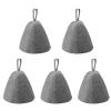 BBTISG 5 Pcs Thicken Wool Felt Sauna Hat, Sauna Hat for Women and Men Felt Bath Hat for Bath Protection Hat Bath Accessories view 1