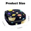 Sanitary Napkin Storage Bag, Feminine Product Pouches Portable Period Kit Bag for Girls Women Ladies Space Planets Stars Dark view 2